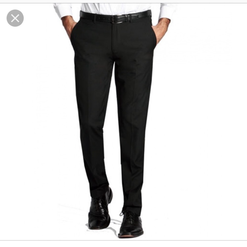 Men's Black Dress Pants Slim Fit 34/32